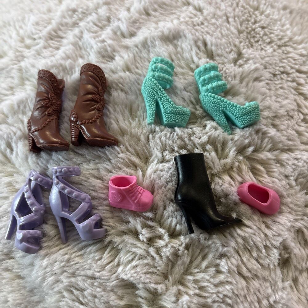 Lot Barbie Doll Boots High Heels Sneakers